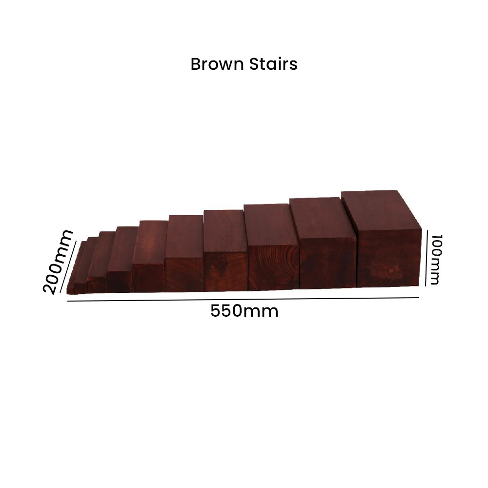 Montessori Wooden Brown Stairs