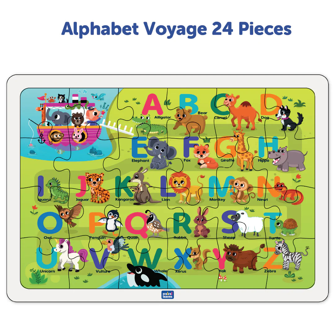 Buy 2 In 1 Ocean And Alphabet Wooden Puuzle - SkilloToys.com