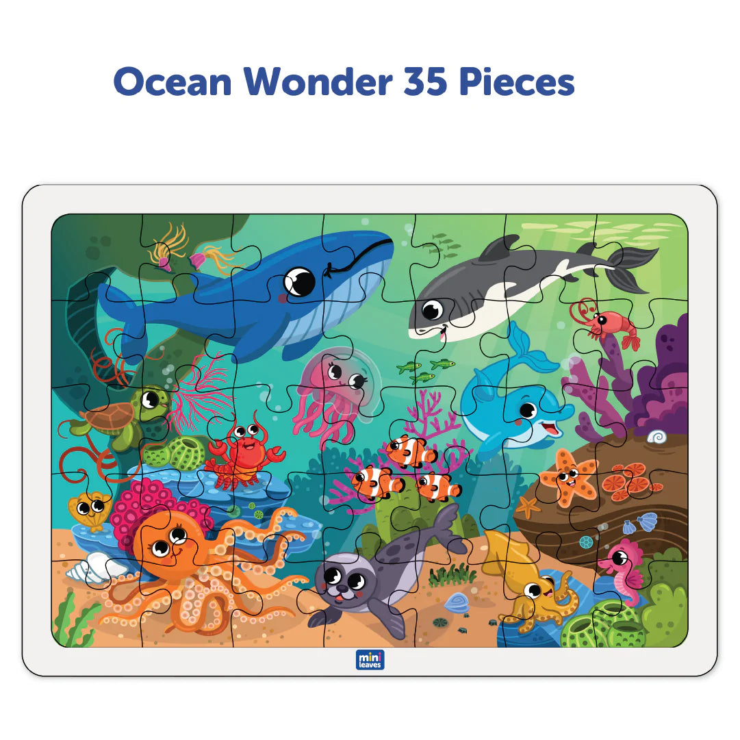 Buy 2 In 1 Ocean And Alphabet Wooden Puuzle - SkilloToys.com