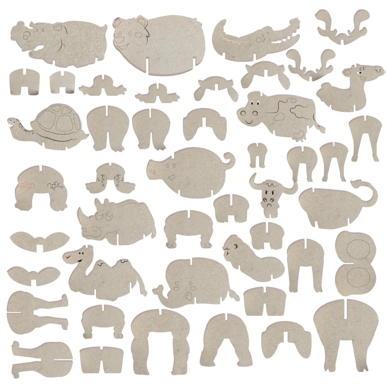 Buy 3D Wooden Animal Puuzle Set For Kids - SkilloToys.com