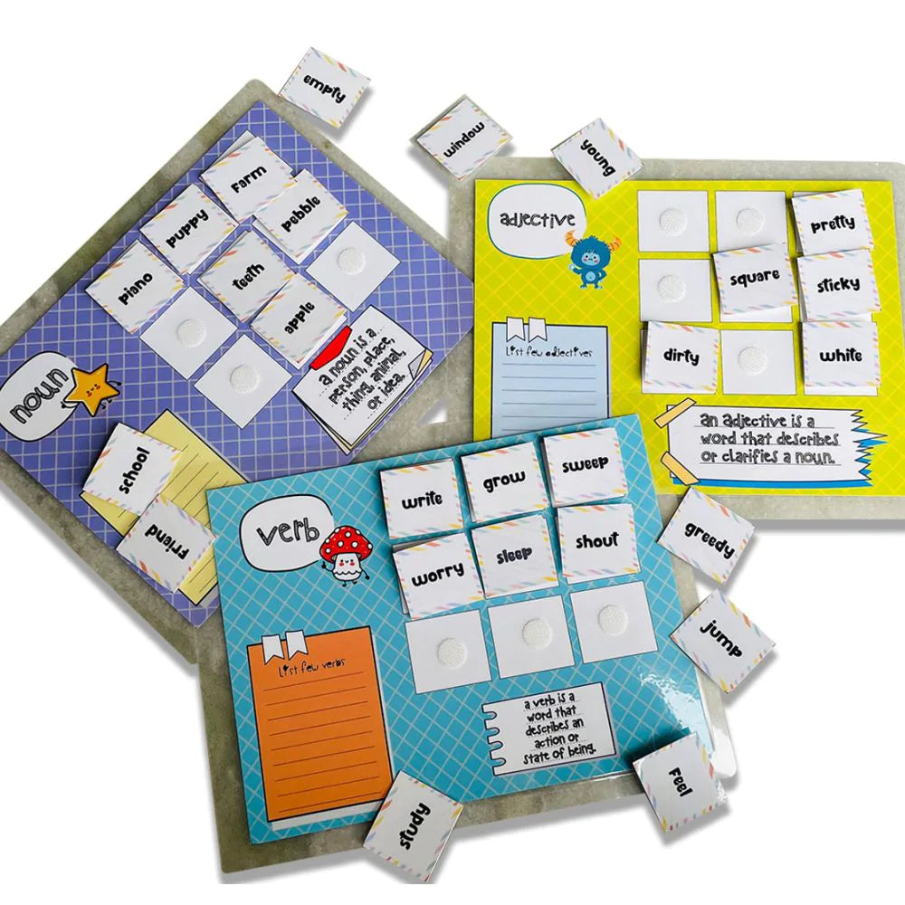 Buy Adjective, Noun & Verb Sorting Learning Activity Game - Fun Learning - SkilloToys.com