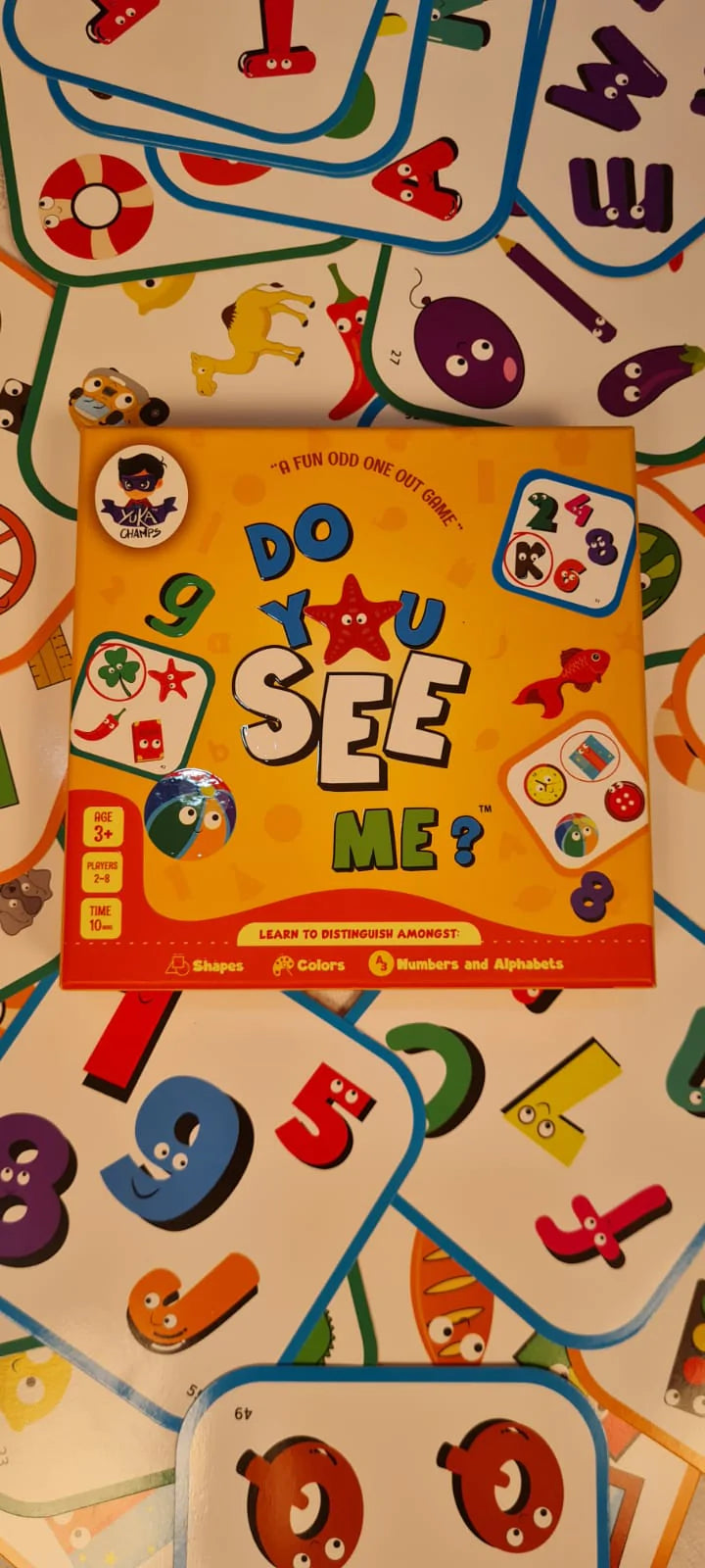 Buy Do You See Me - 2 Flashcards Game -Numbers, Shapes, Colors, Alphabets - SkilloToys.com