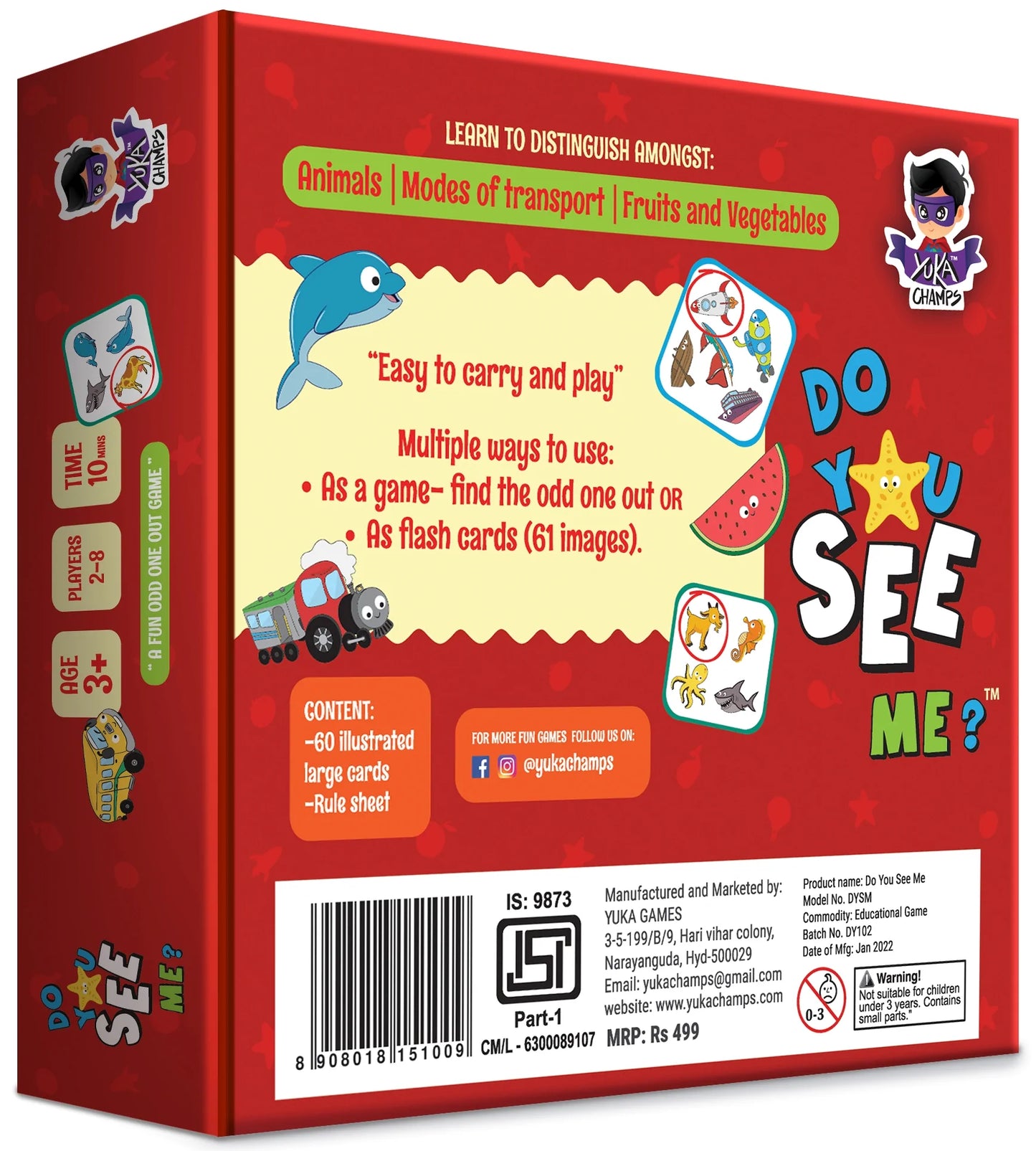 Buy Do You See Me - A Fun Odd One Out Flashcards Game - Product Information - SkilloToys.com