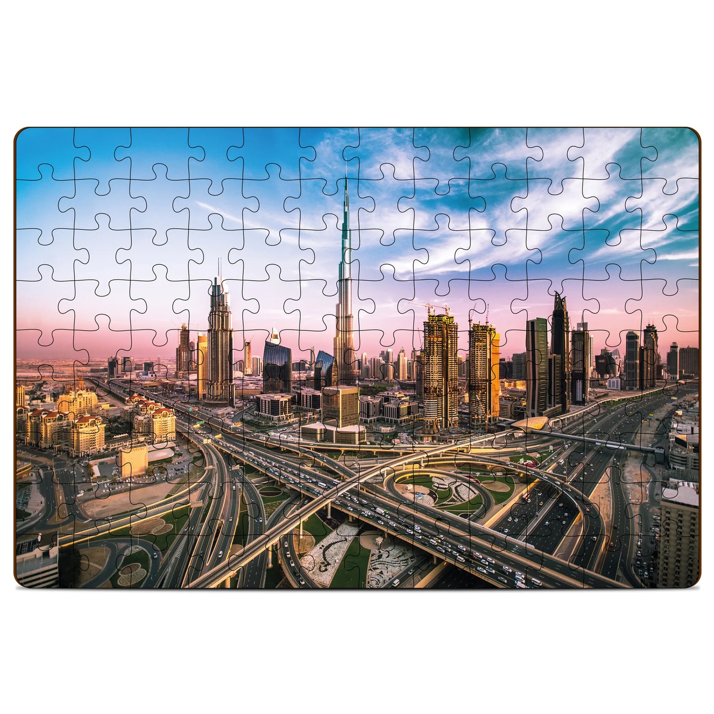 Buy Dubai Skyline Wooden Jigsaw Puzzle - SkilloToys.com