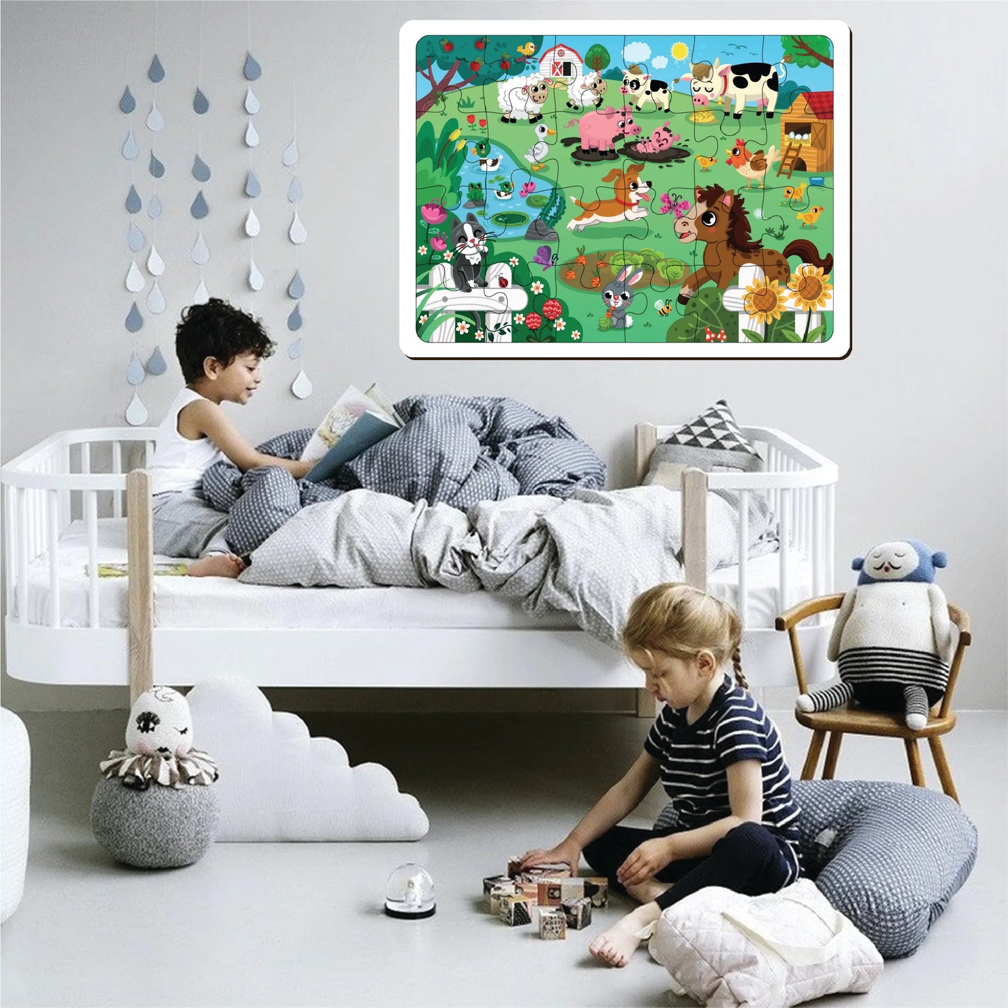 Buy Farm Animal Wooden Puzzle Set - SkilloToys.com