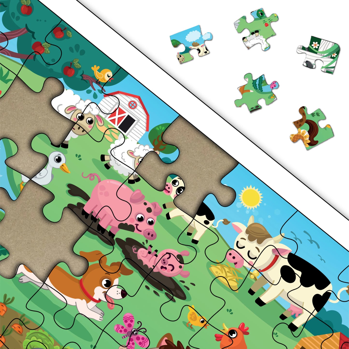 Farmyard Animal Wooden Puzzle