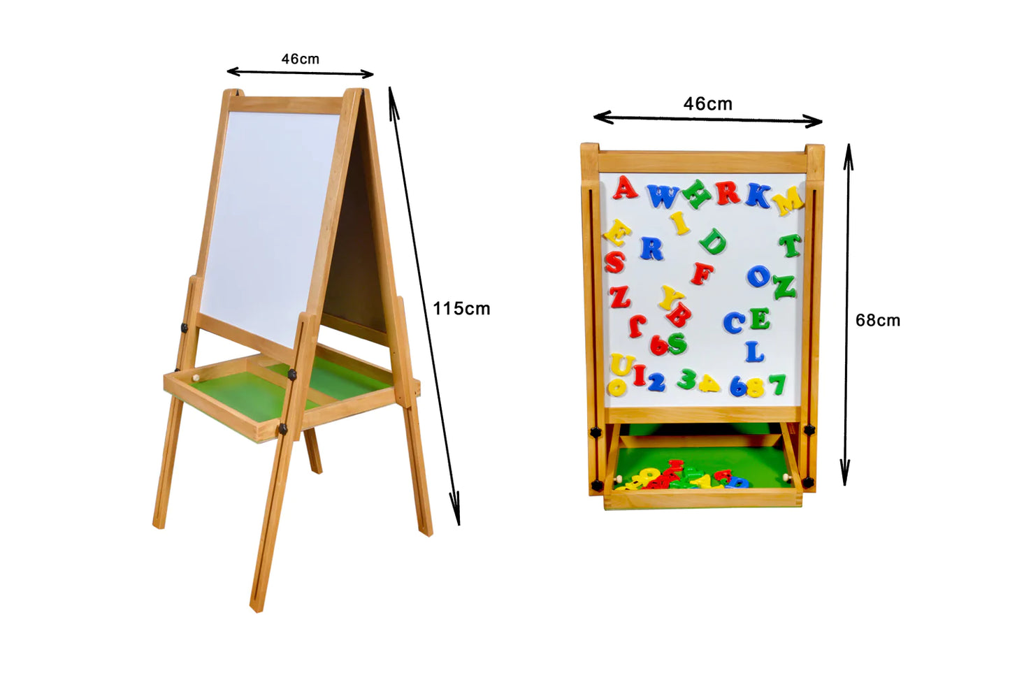 2 In 1 Wooden Easel Learning Board