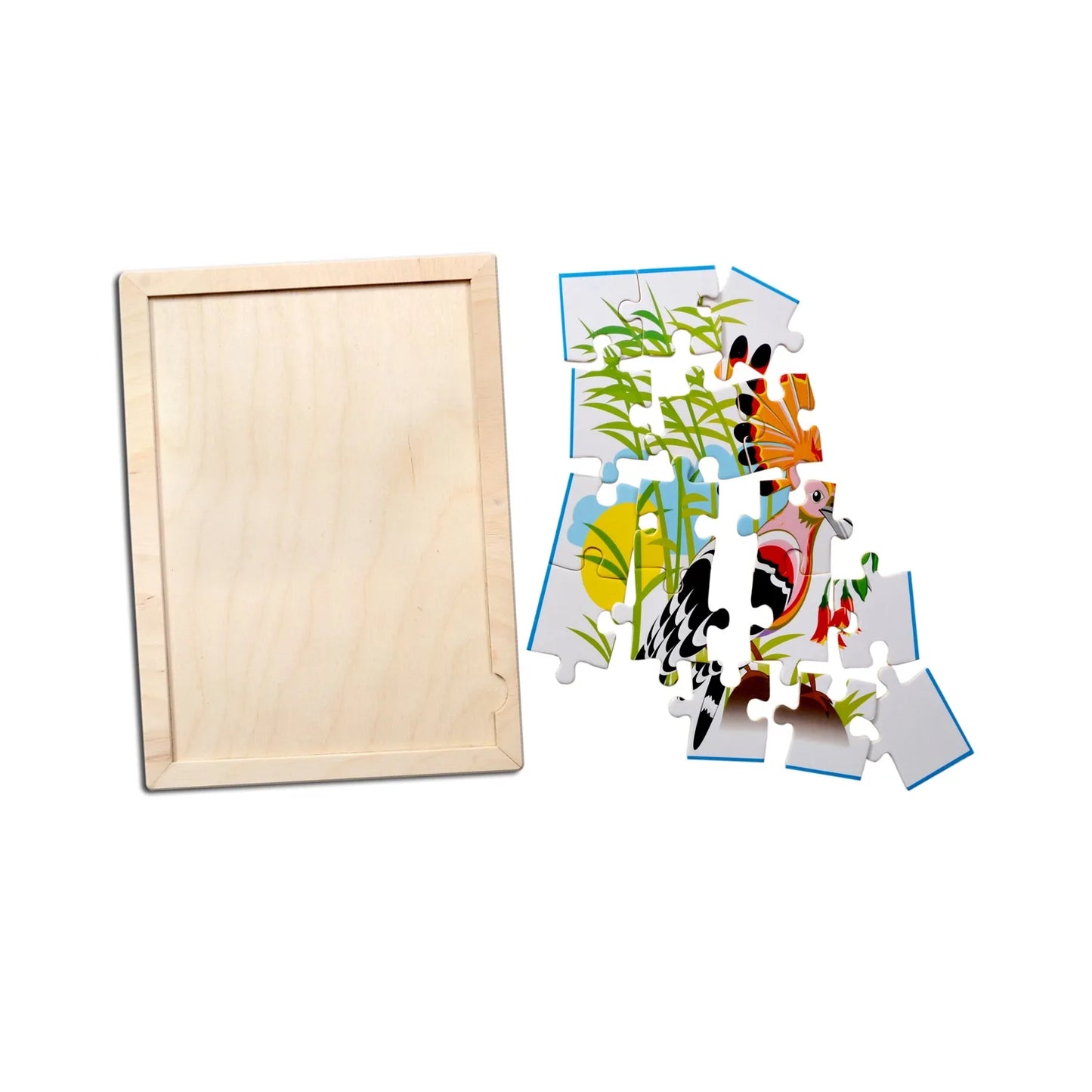 Bird Jigsaw Puzzle With Colouring Sheet