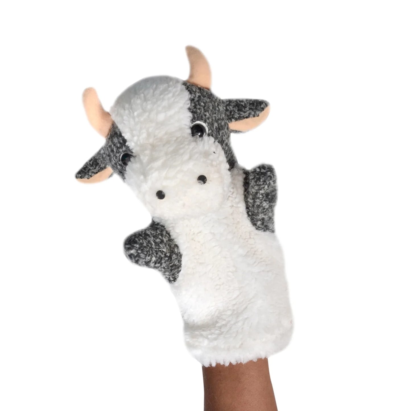 Cow Hand Glove Puppet - Black