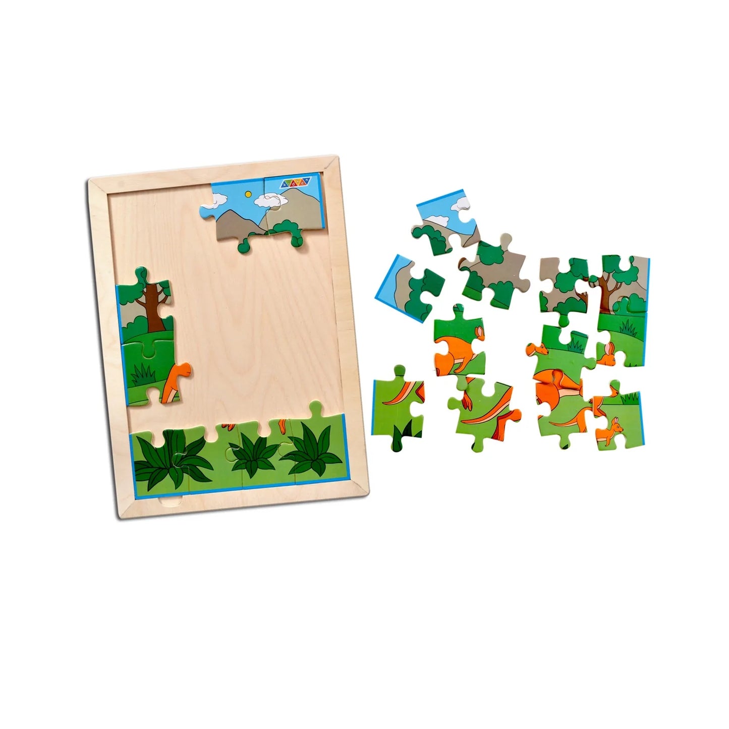 Kangaroo Family Jigsaw Puzzle With Colouring Sheet