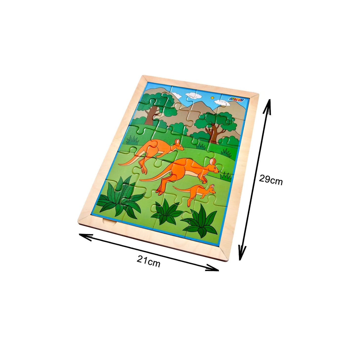 Kangaroo Family Jigsaw Puzzle With Colouring Sheet
