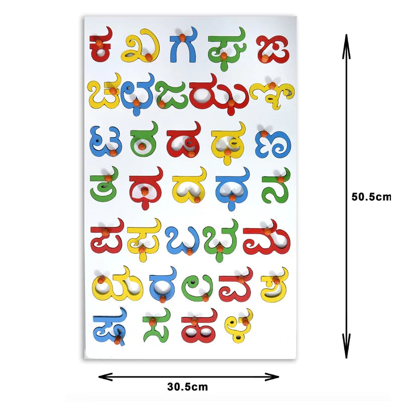 Kannada Alphabets Consonant Learning Board