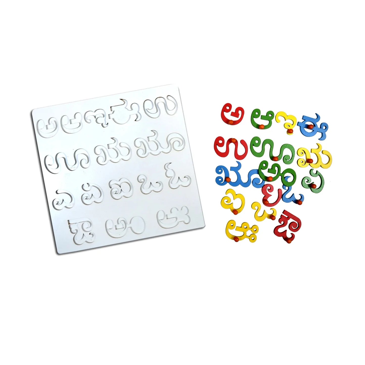 Kannada Vowels Alphabet Learning Board
