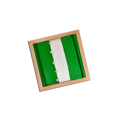 Kidken Montessori Shirt Button Fastening Frame: 25x25 cm wooden dressing frame for uniform buttoning practice
