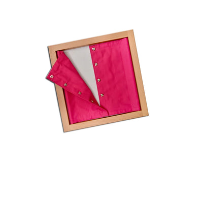 Kidken Montessori Press Button Fastening Frame: 25x25 cm wooden dressing frame for toddler self-dressing practice