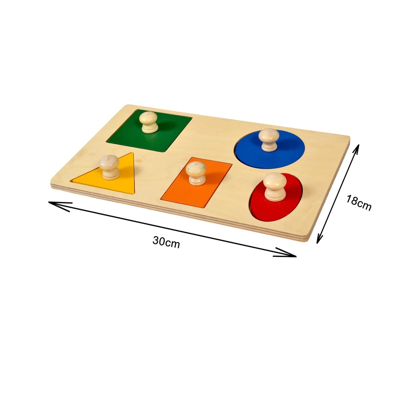 Montessori Five Shape Learning Board