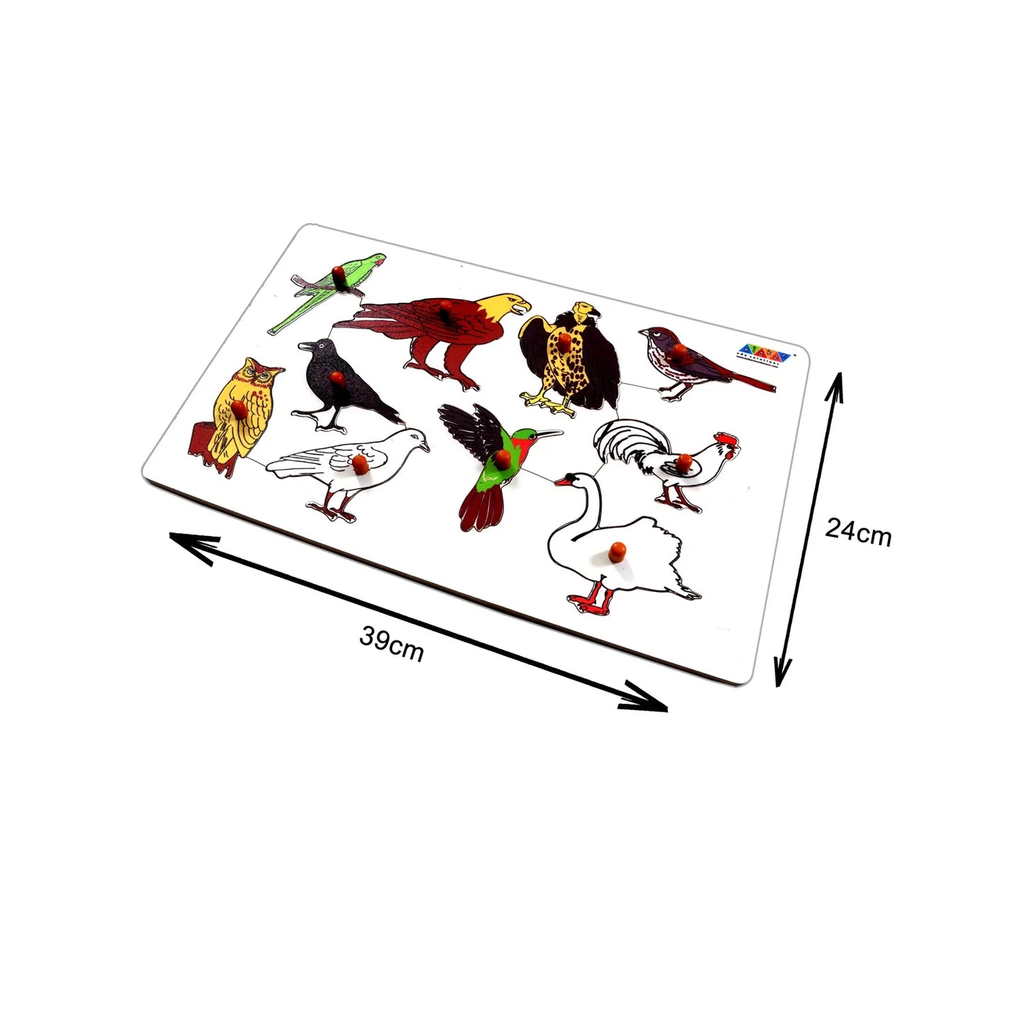 Montessori Insert Board Learning Board - Birds