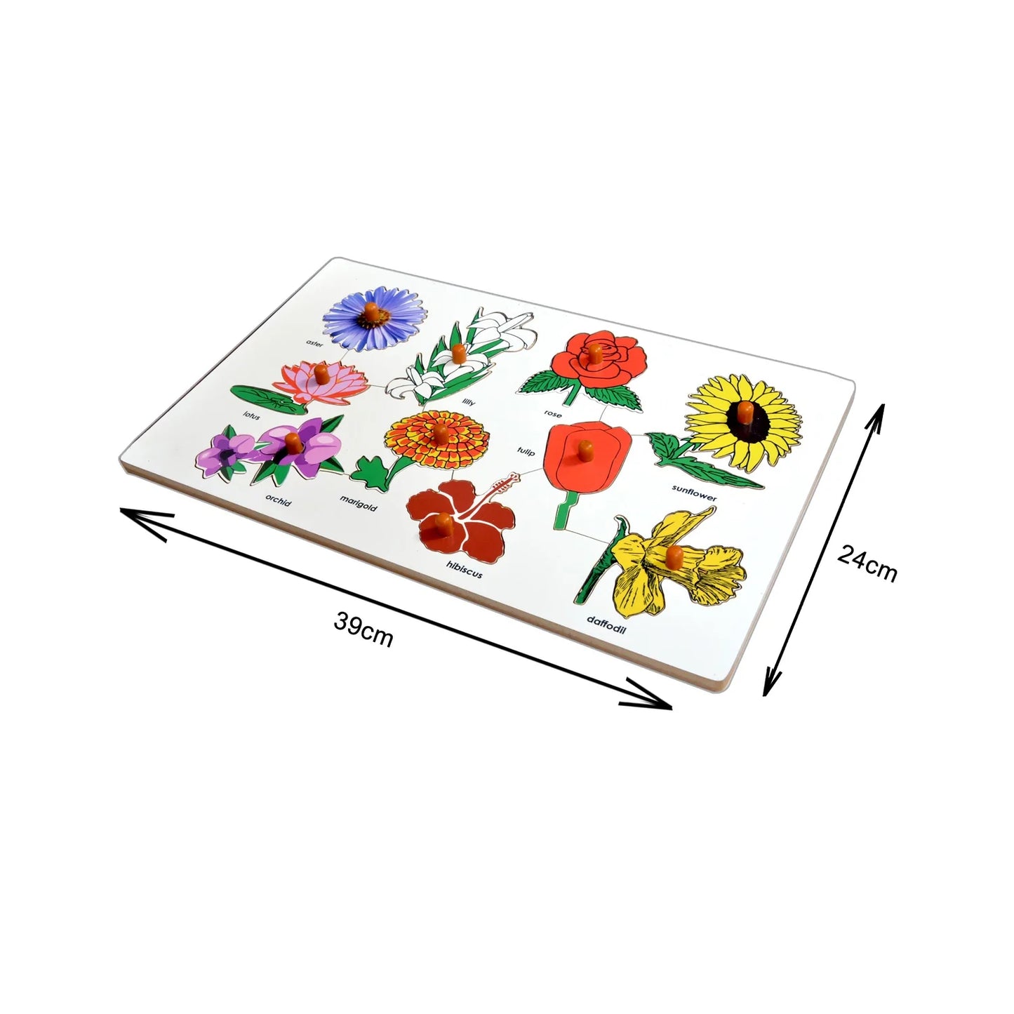 Montessori Insert Board Learning Board - Flower