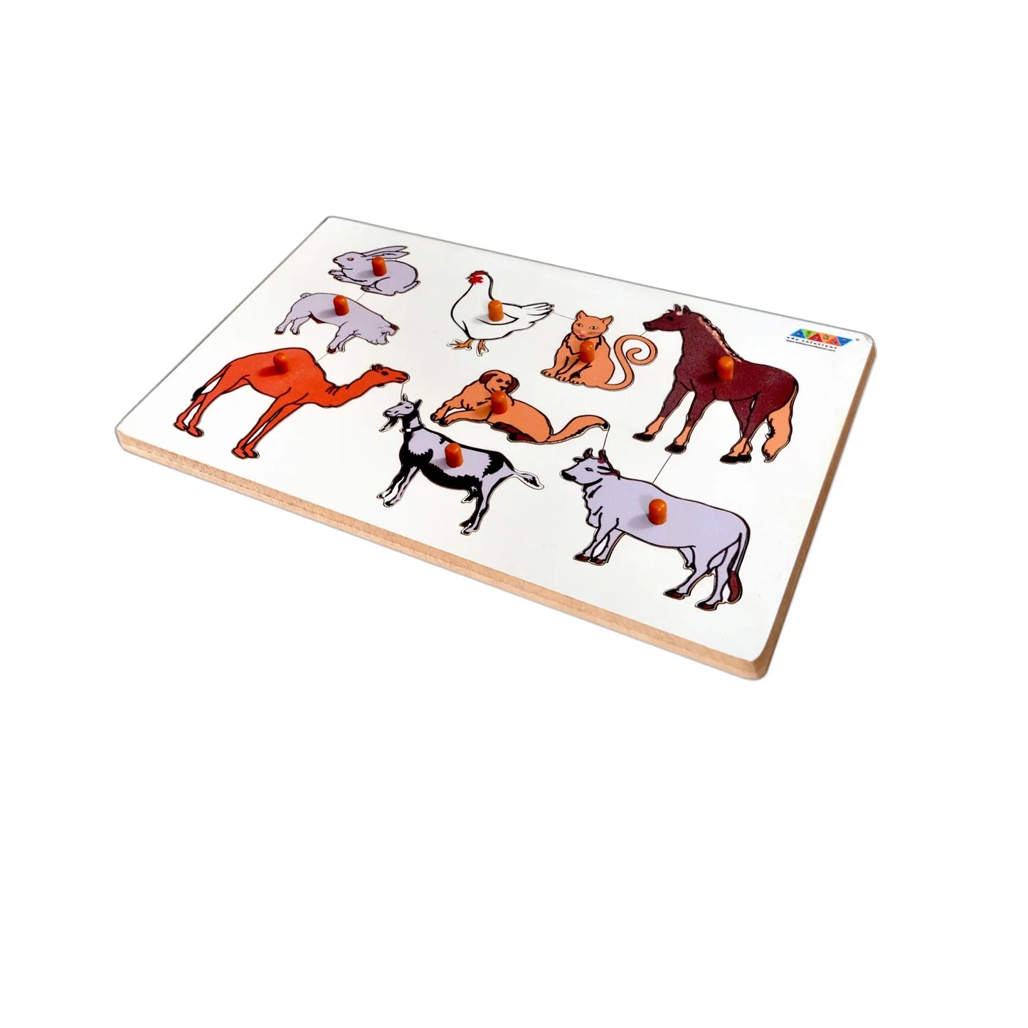 Montessori Insert Board Pet Learning Board - Domestic Pet Animals