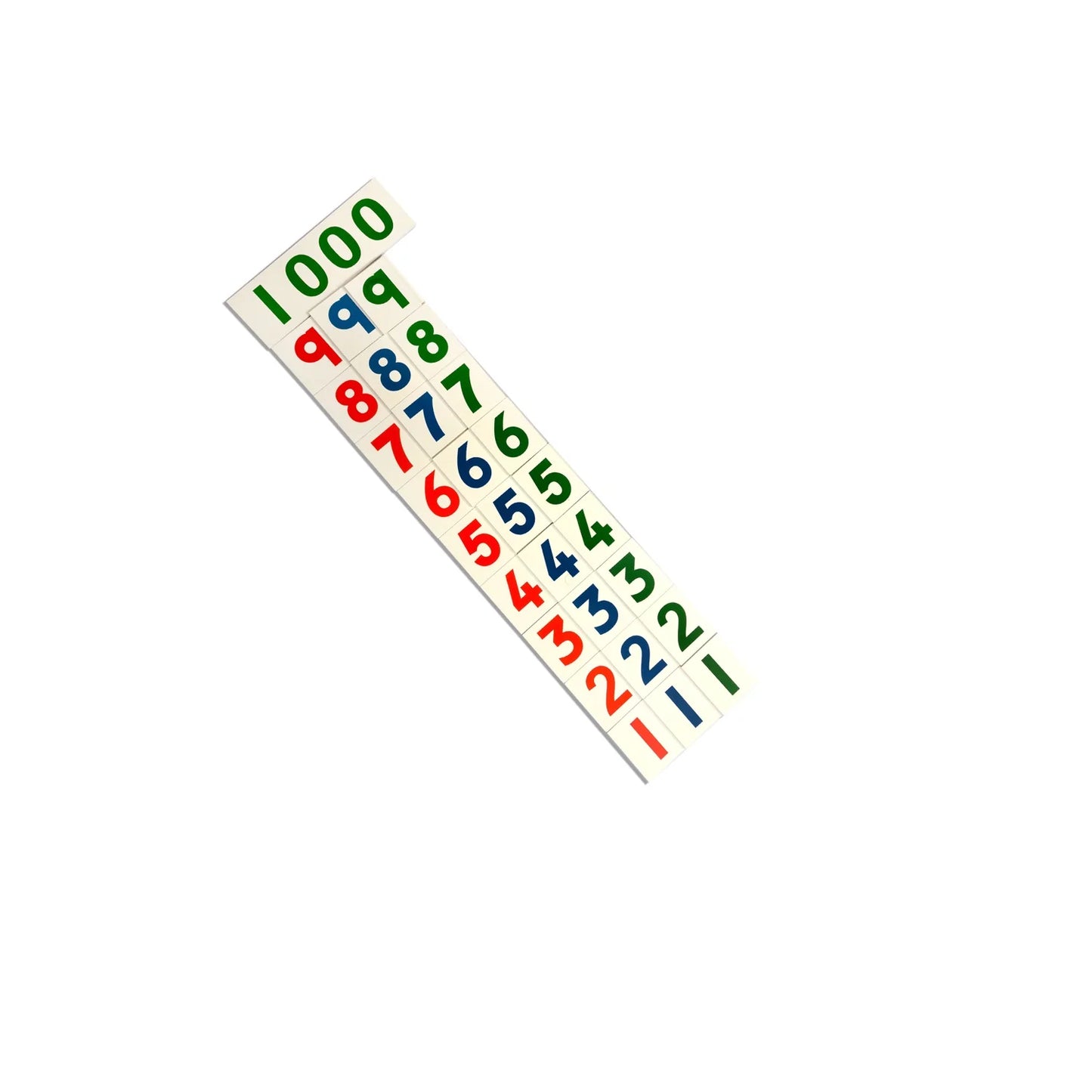Montessori Large Number Cards 1 to 1000 Learning Box