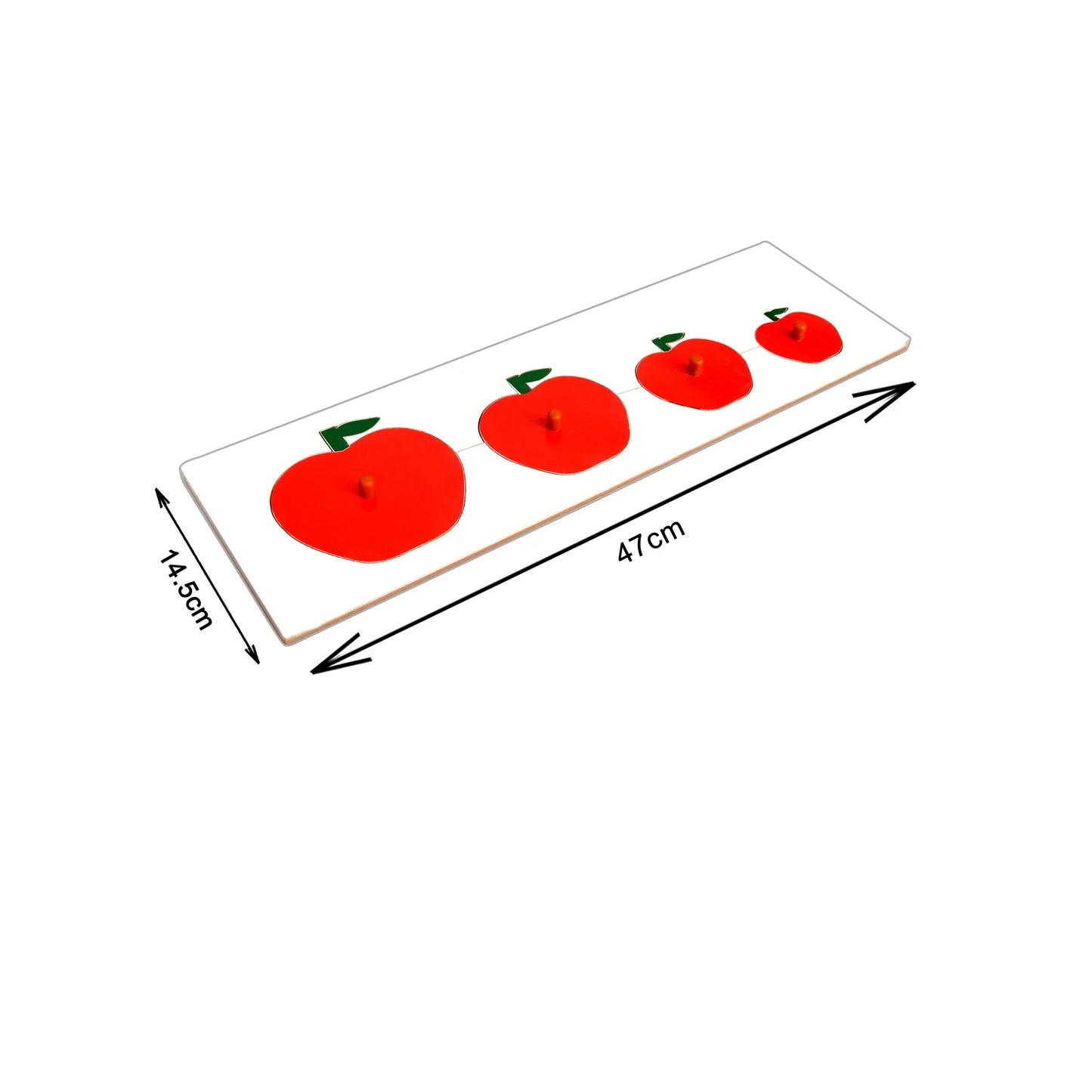 Montessori Size Variation Inset Learning Board - Apple