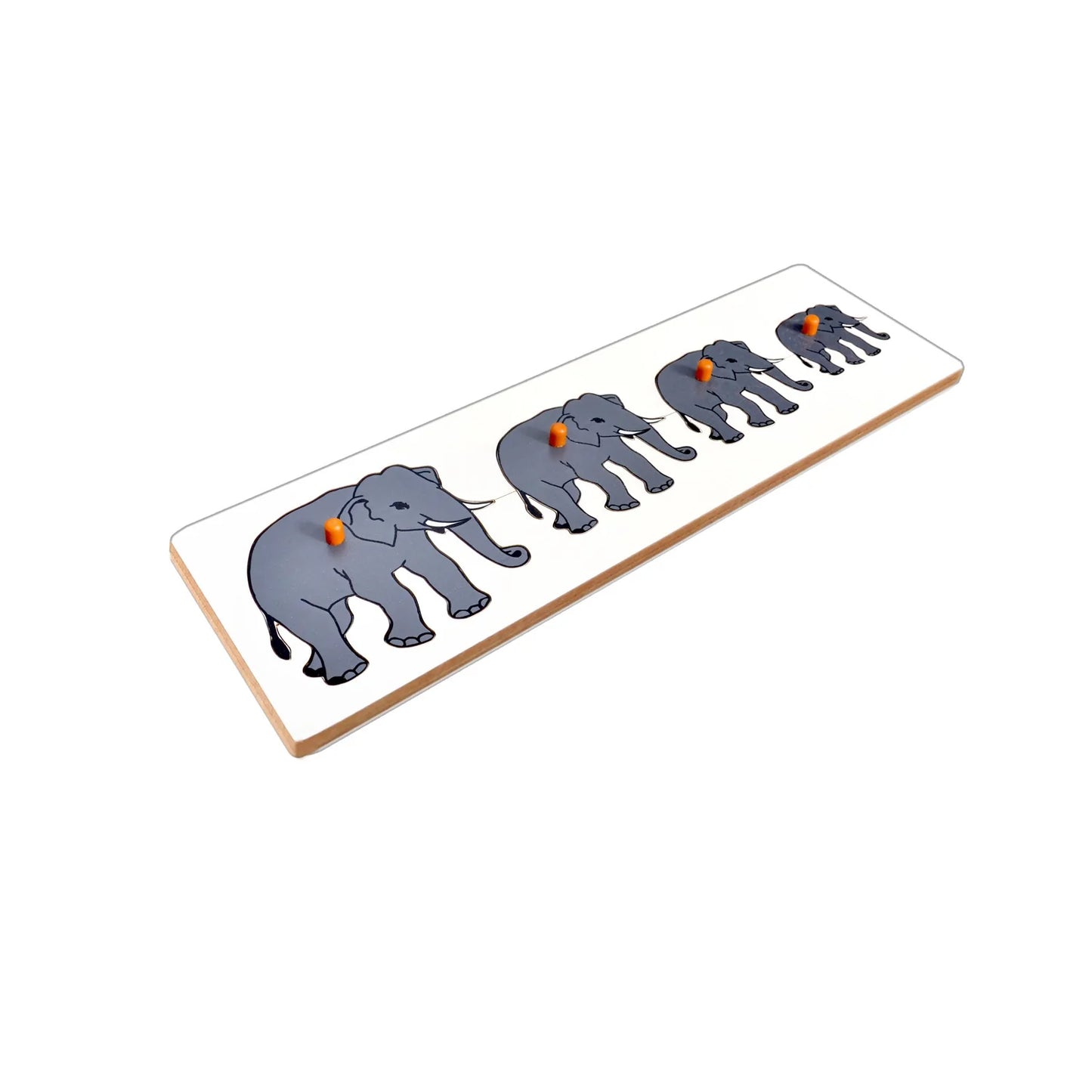 Montessori Size Variation Inset Learning Board - Elephant