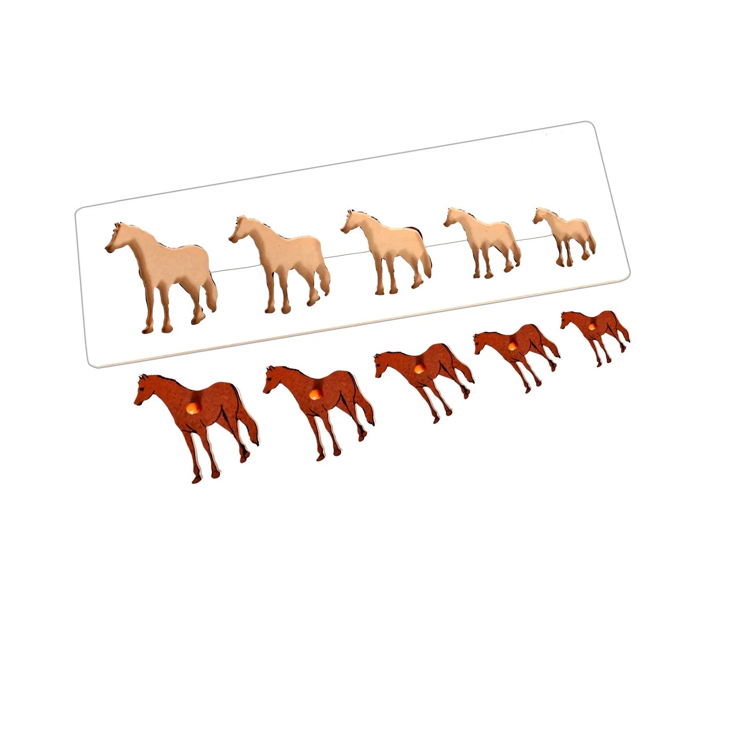 Montessori Size Variation Inset Learning Board - Horse