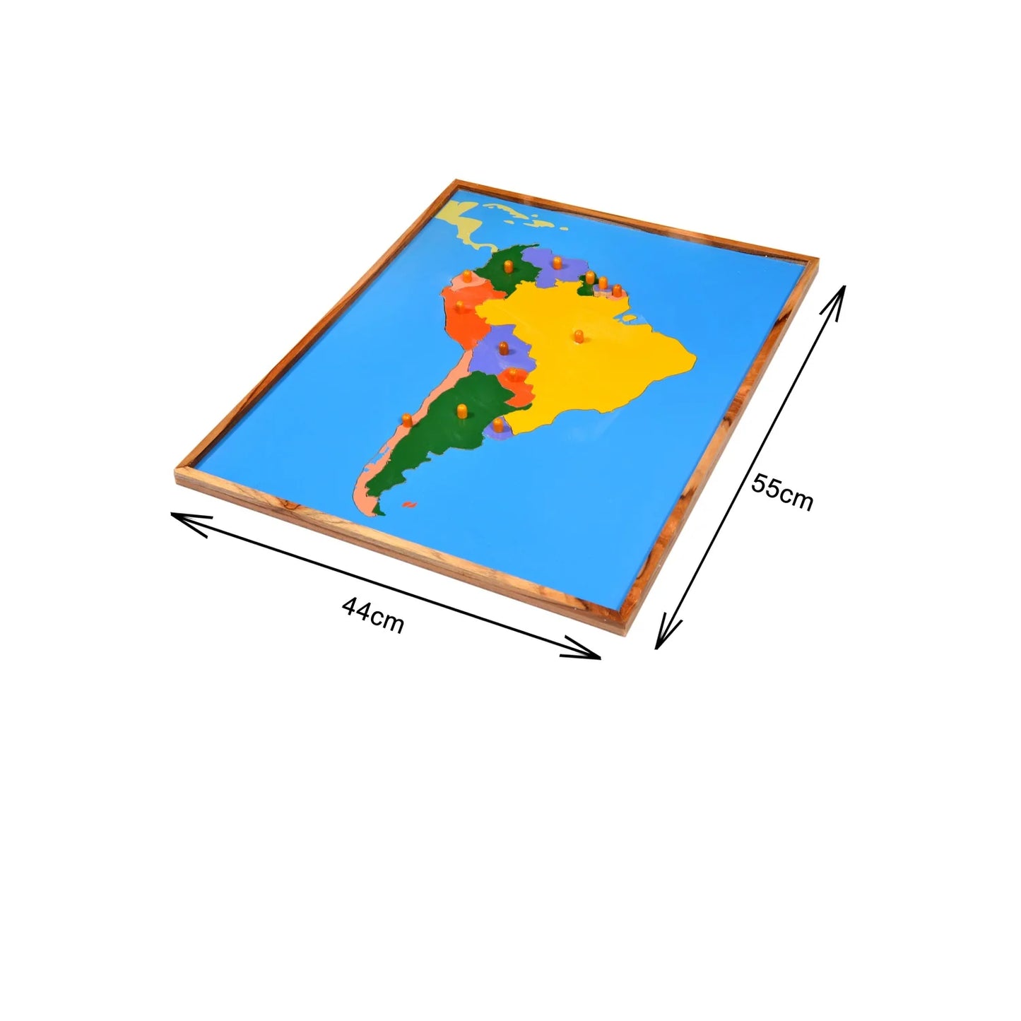 Montessori South American Map Learning Board