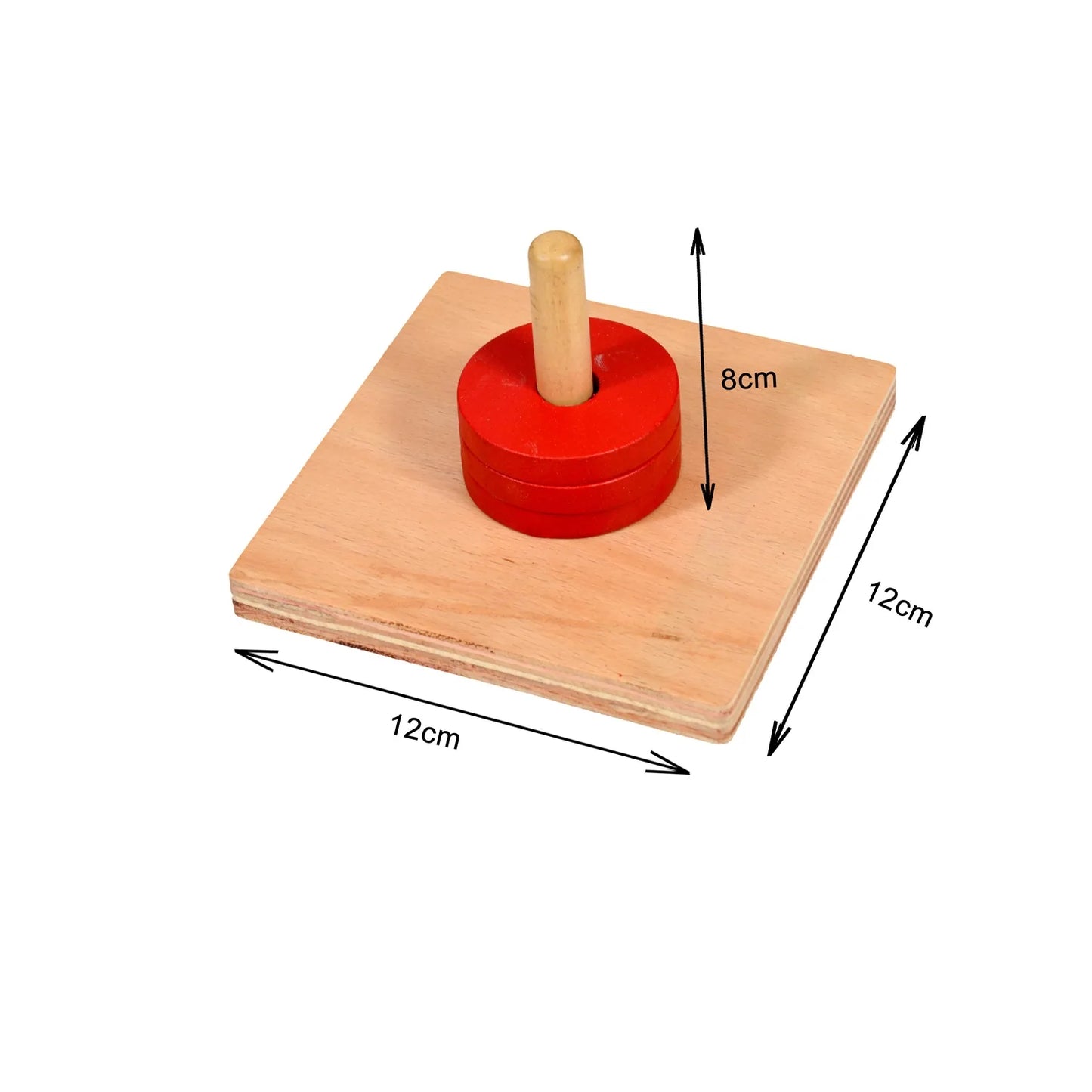 Montessori Toddler Discs on Vertical dowel Stacker Toy