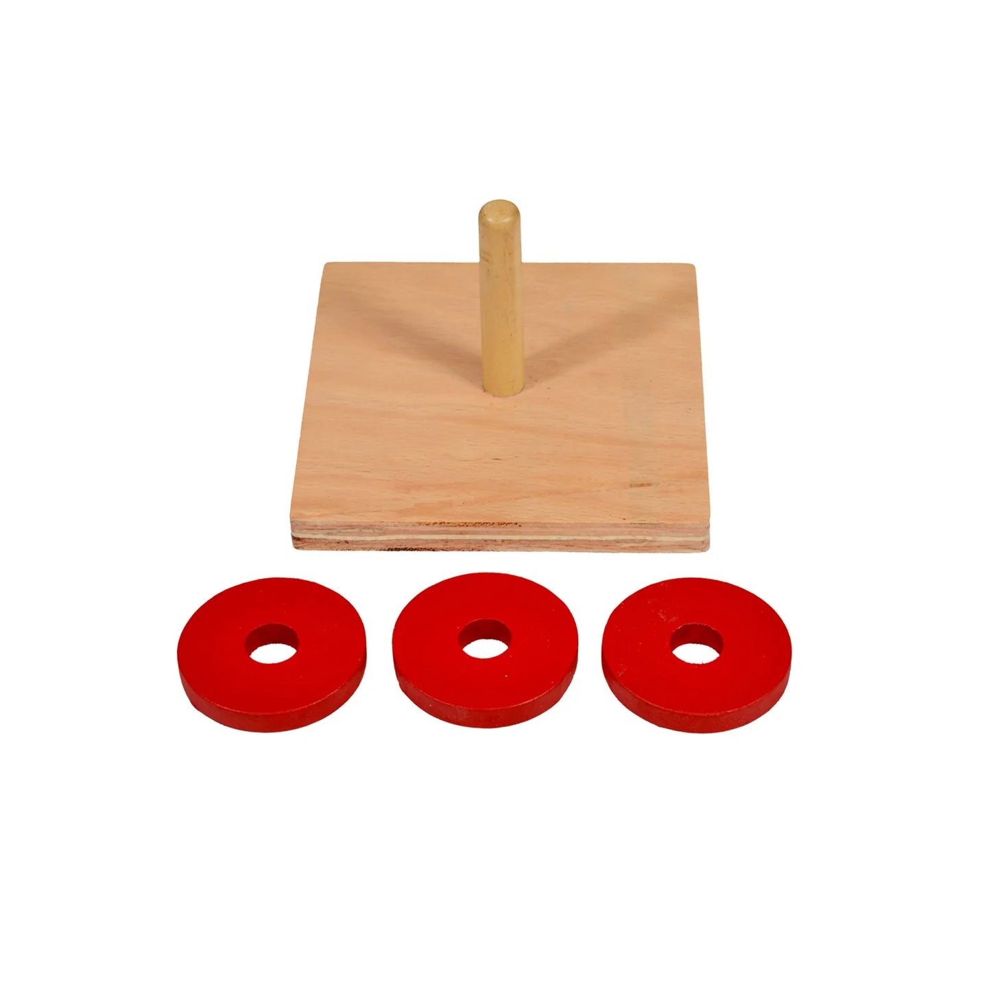 Montessori Toddler Discs on Vertical dowel Stacker Toy