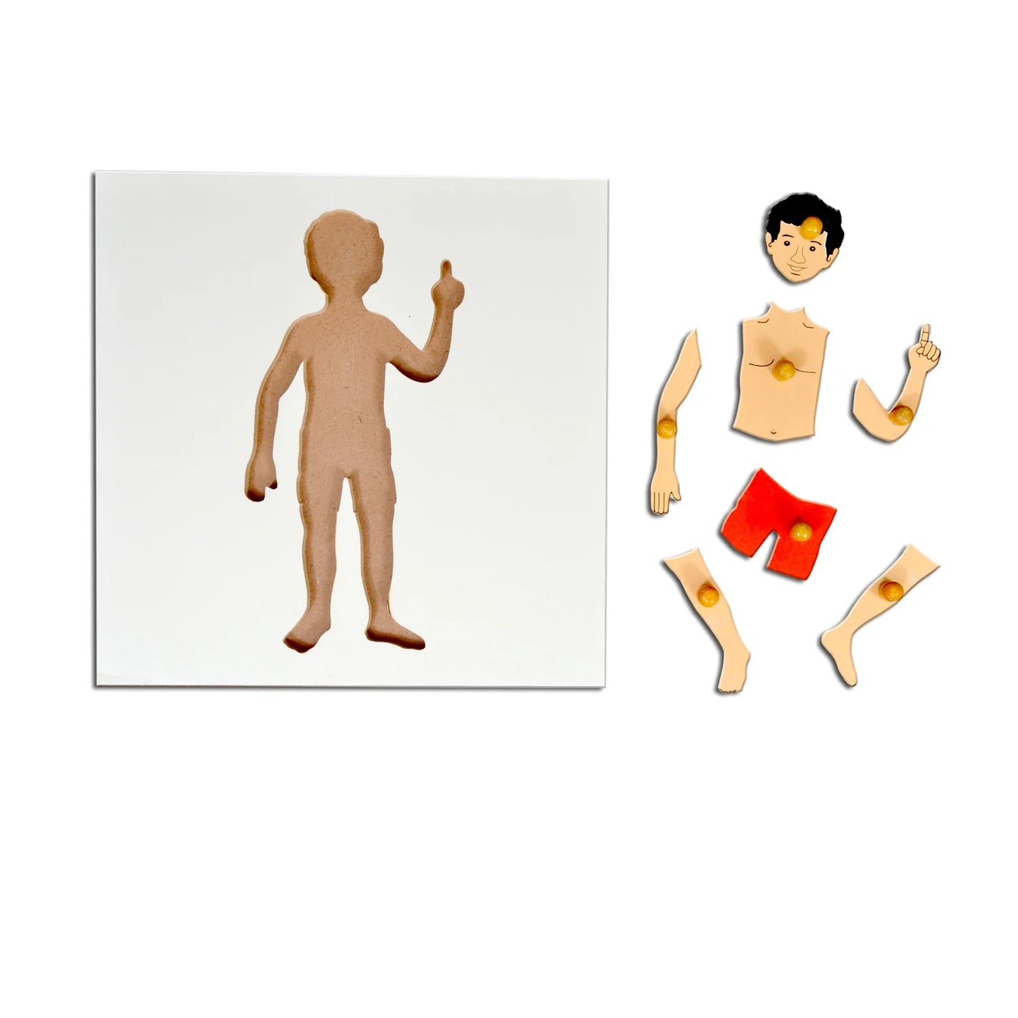 Montessori Wooden Pegged Learning Board - Boy