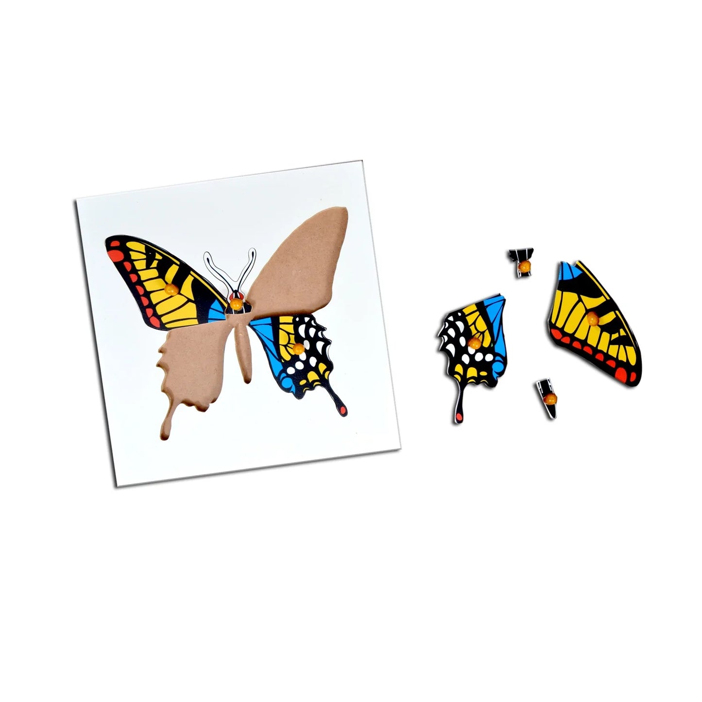 Montessori Wooden Pegged Learning Board - Butterfly