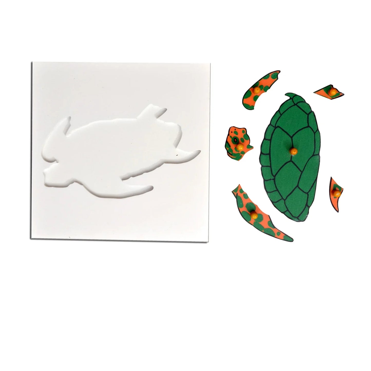 Montessori Wooden Pegged Learning Board - Tortoise