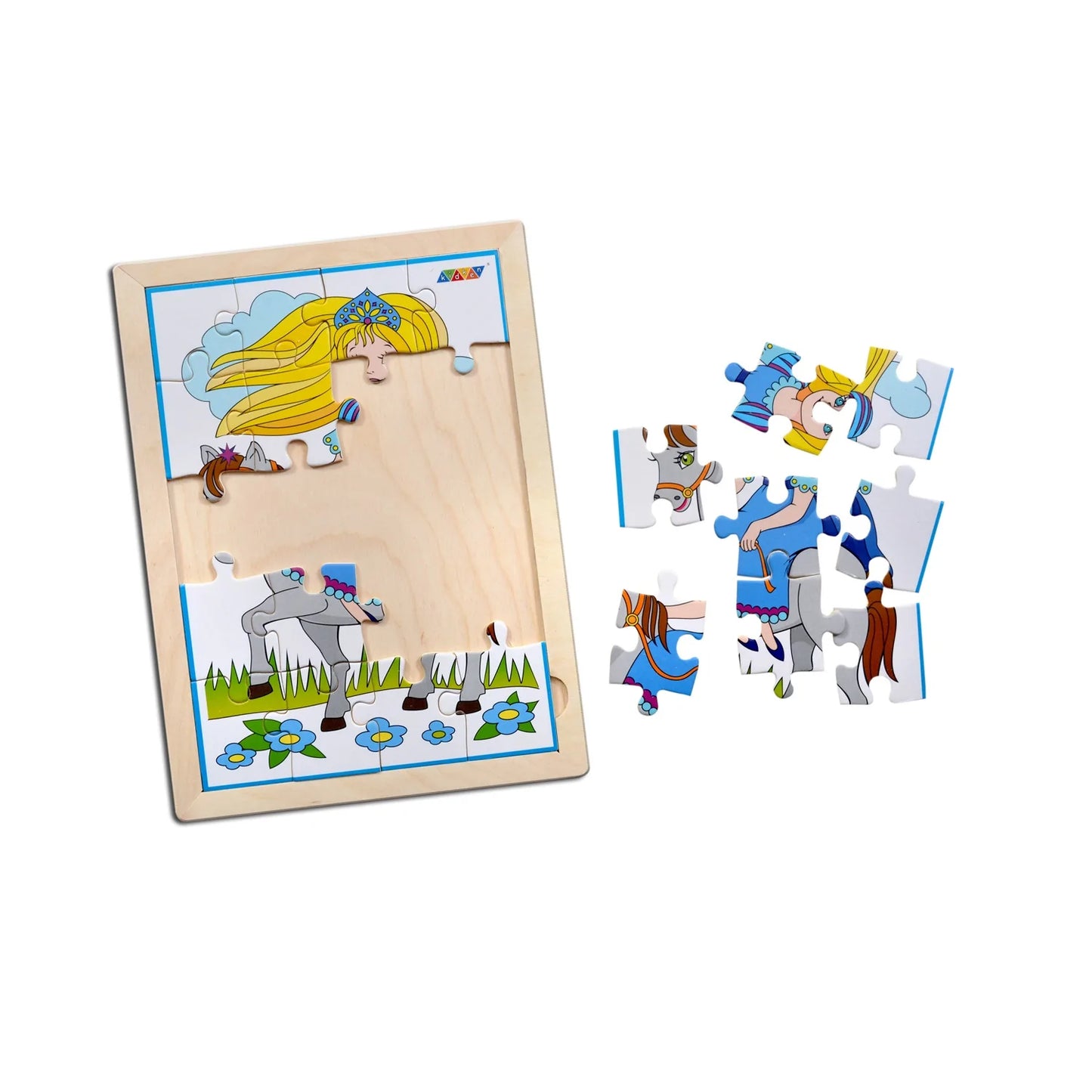 Princesses Jigsaw Puzzle With Colouring Sheet