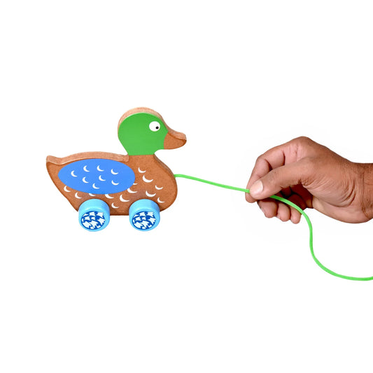 Pull Along Duck Wooden Toy
