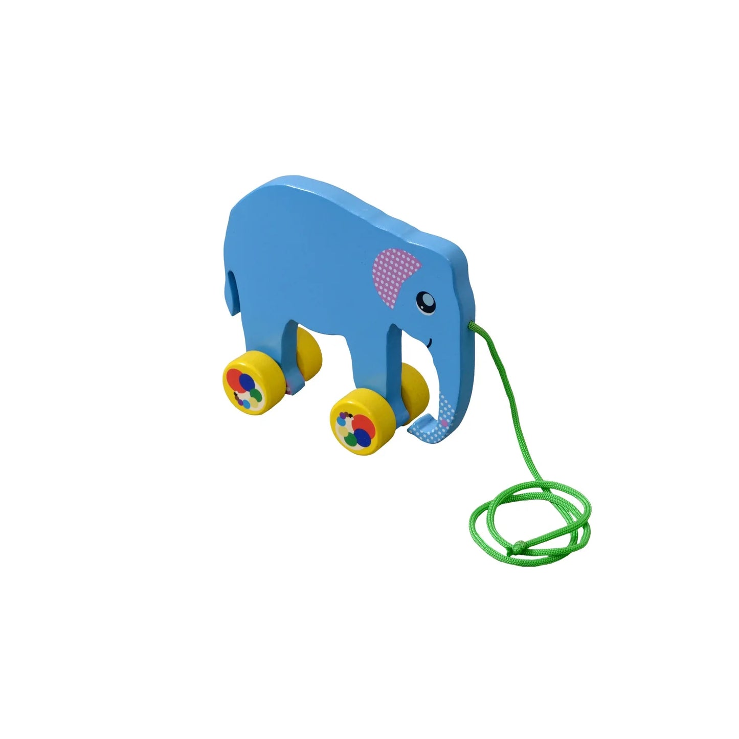 Pull Along Elephant Wooden Toy