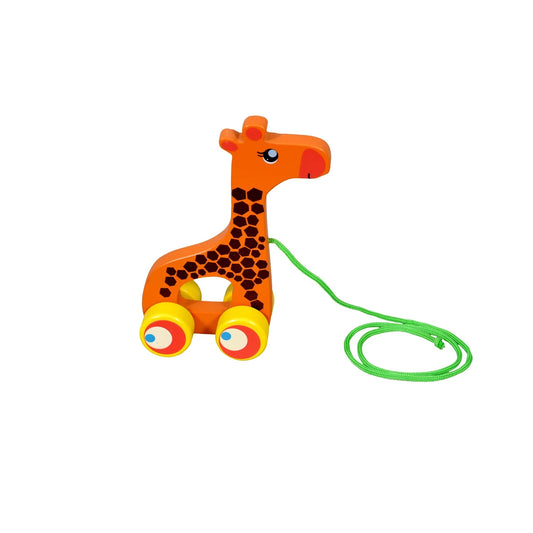 Pull Along Giraffe Wooden Toy