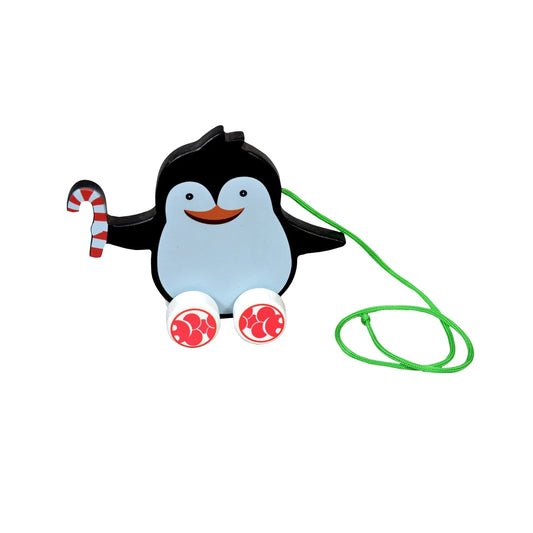 Pull Along Penguin Wooden Toy