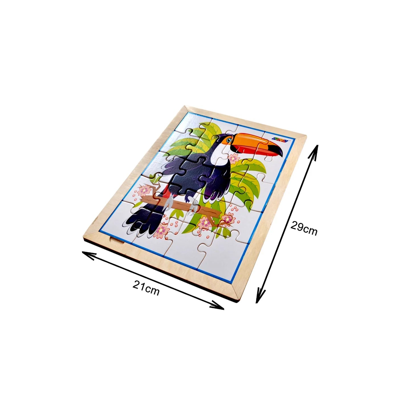 Toucan Bird Jigsaw Puzzle With Colouring Sheet
