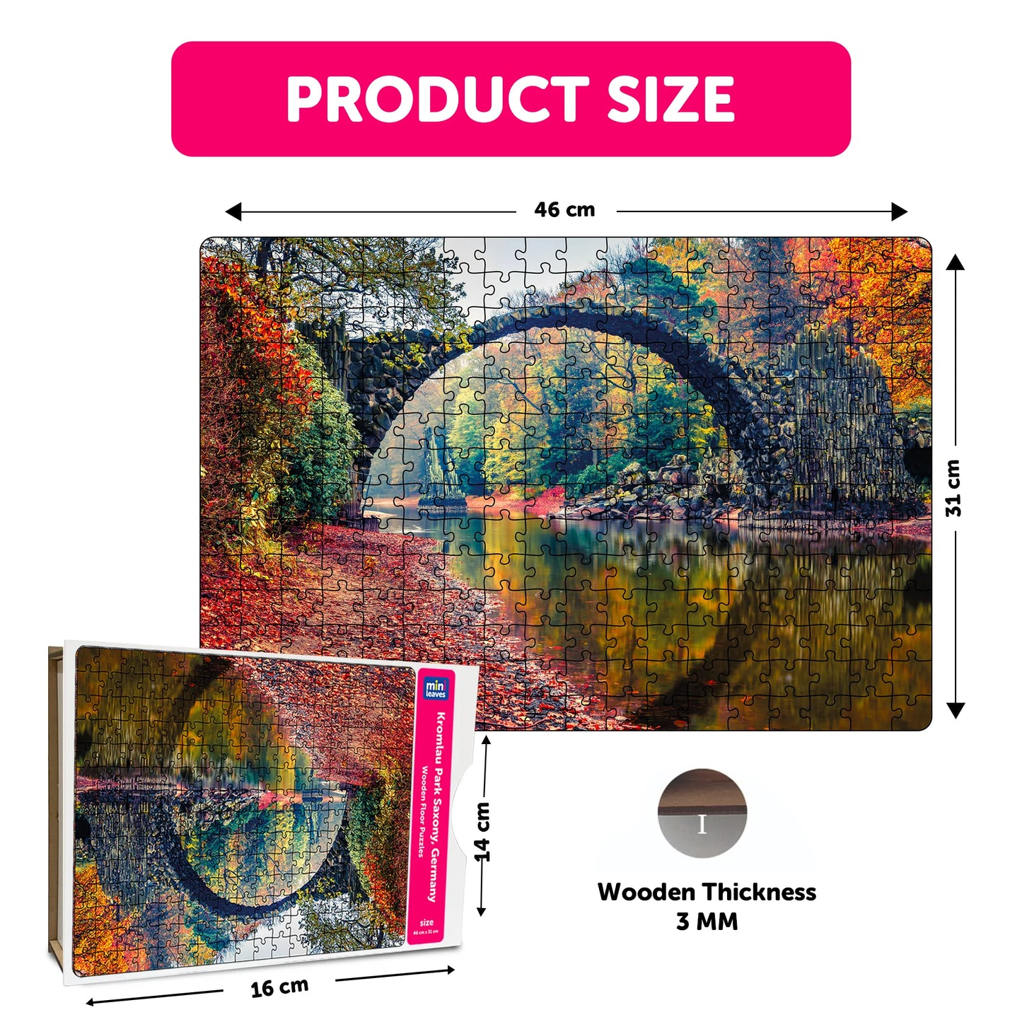 Buy Kromlau Park Saxony Germany Wooden Jigsaw Puzzle Set1 - SkilloToys.com