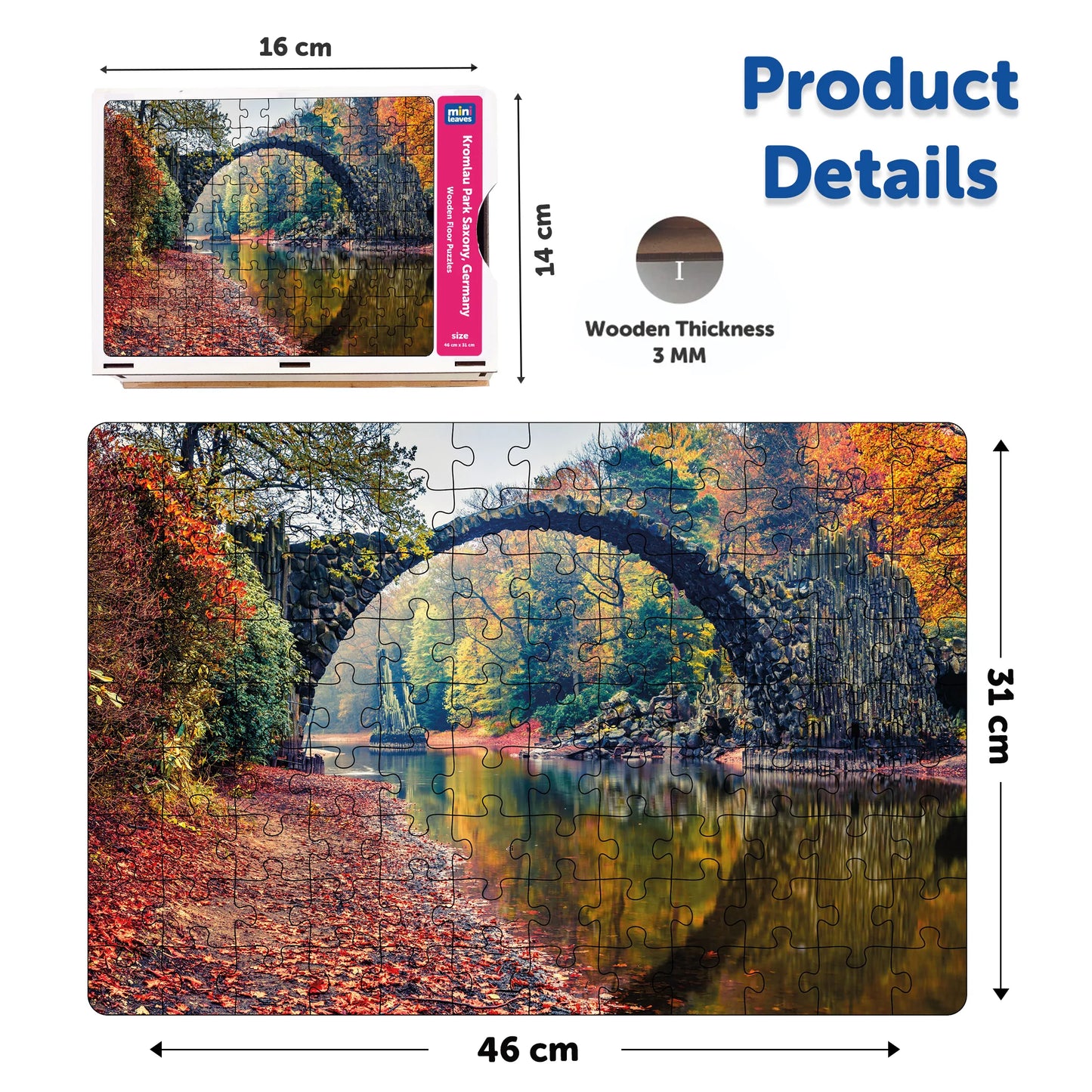 Buy Kromlau Park Saxony Germany Wooden Jigsaw Puzzle Set2 - SkilloToys.com
