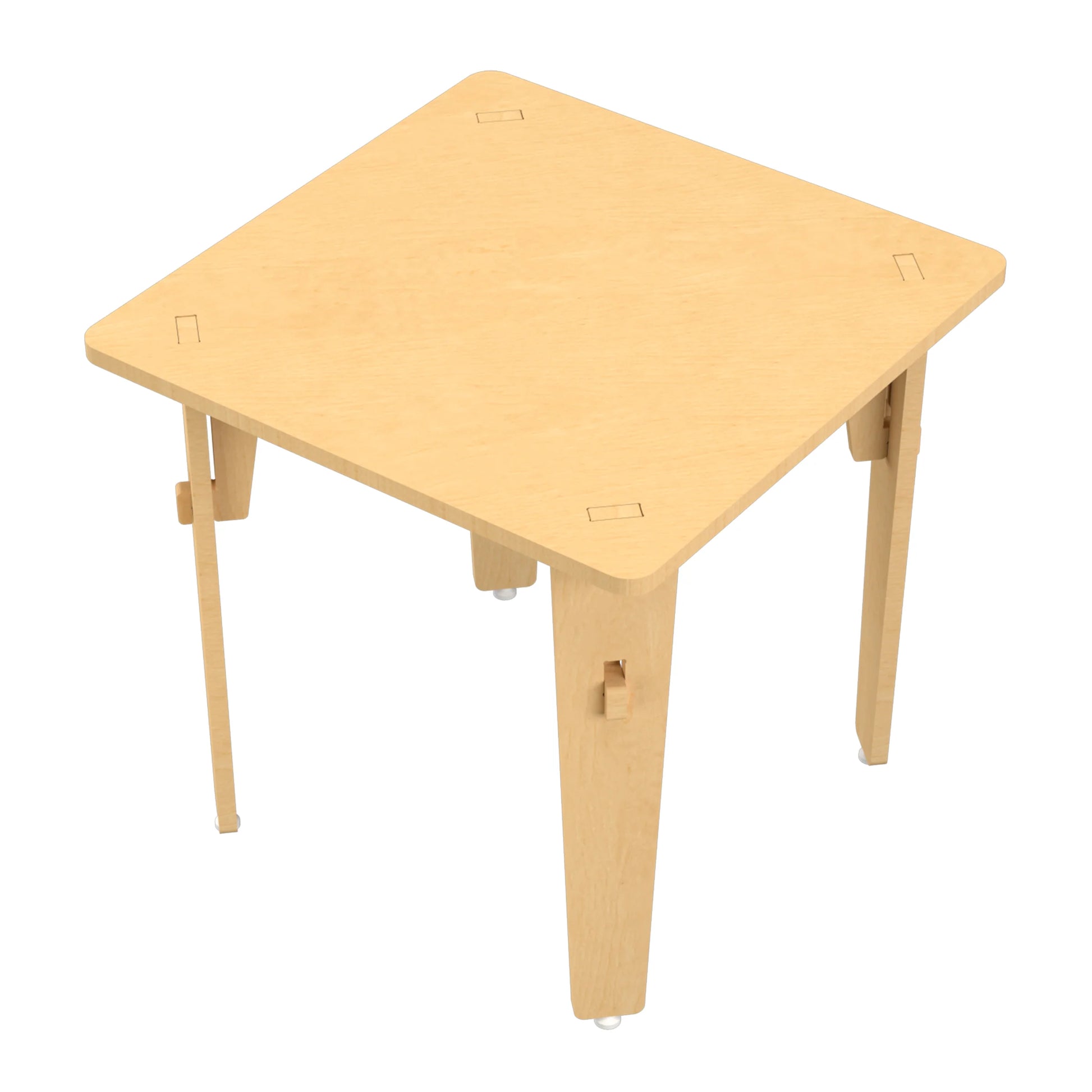 Buy Lime Fig Wooden Table - Natural (21 Inches) - Side View - SkilloToys.com