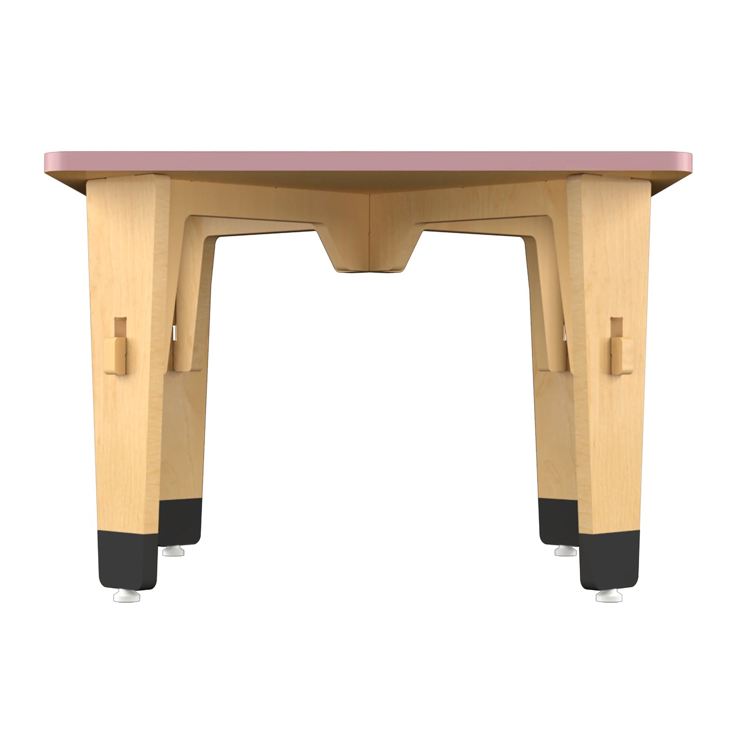 Buy Lime Fig Wooden Table - Pink (15 Inches) - Side View - SkilloToys.com
