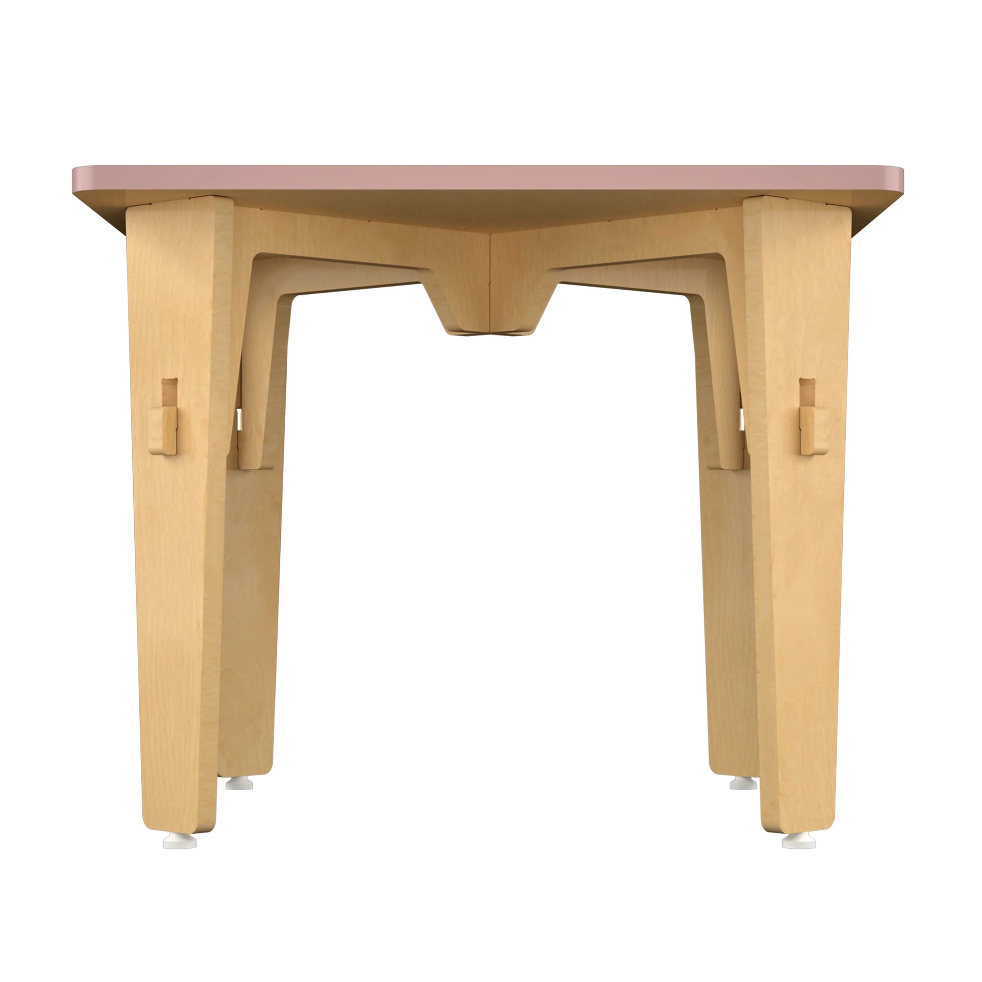 Buy Lime Fig Wooden Table  - Pink (18 Inches) - Side View - SkilloToys.com