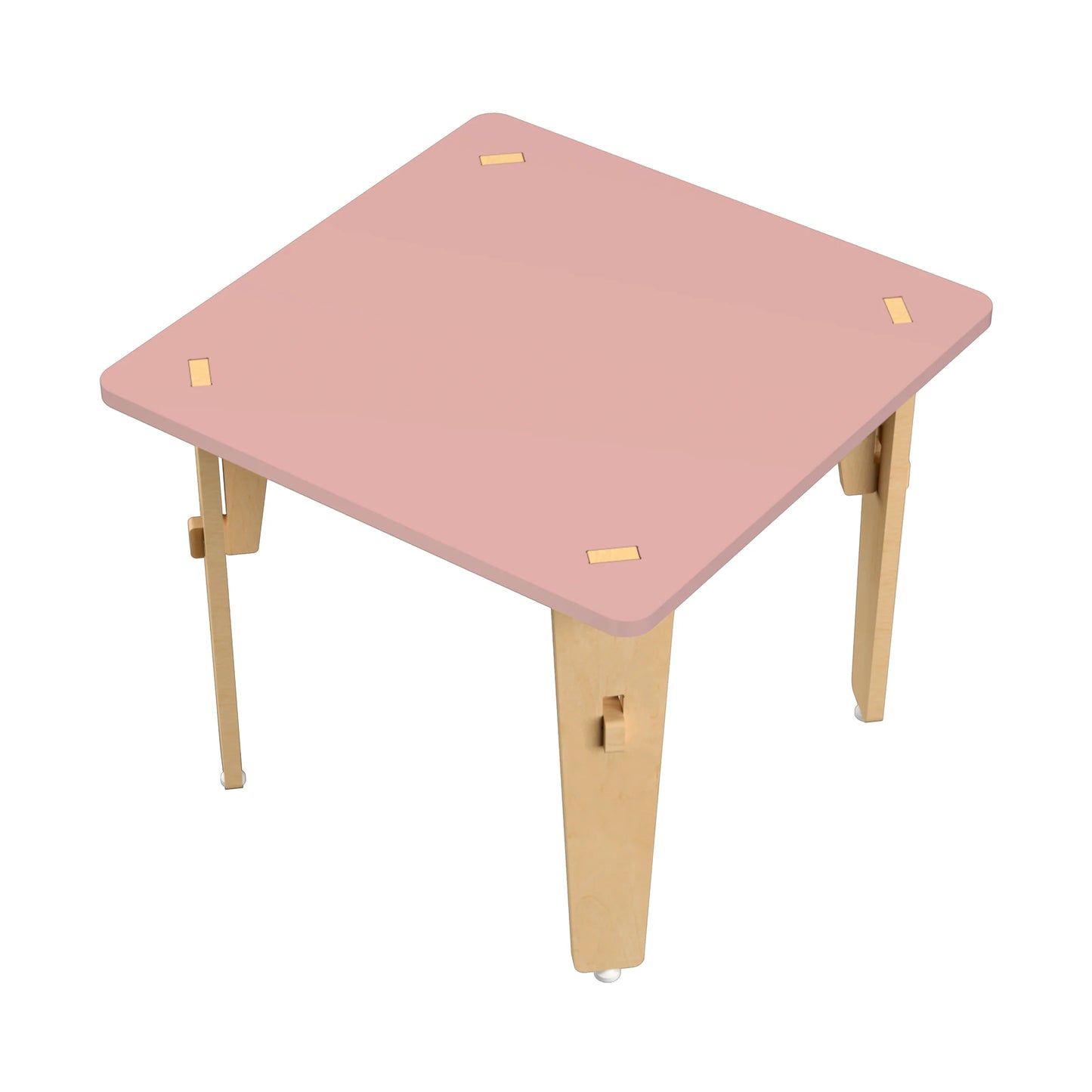 Buy Lime Fig Wooden Table  - Pink (18 Inches) - Upper View - SkilloToys.com