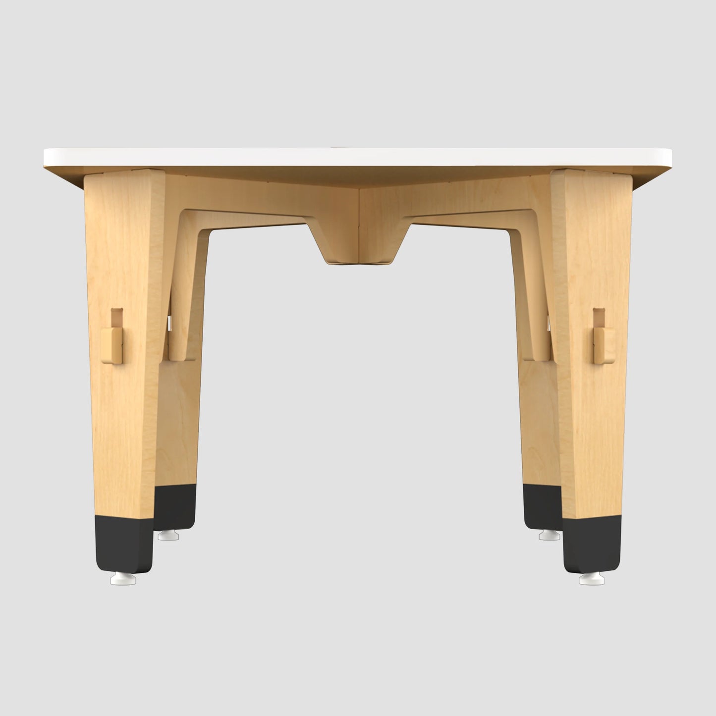 Buy Lime Fig Wooden Table - White (15 Inches) - Side View - SkilloToys.com