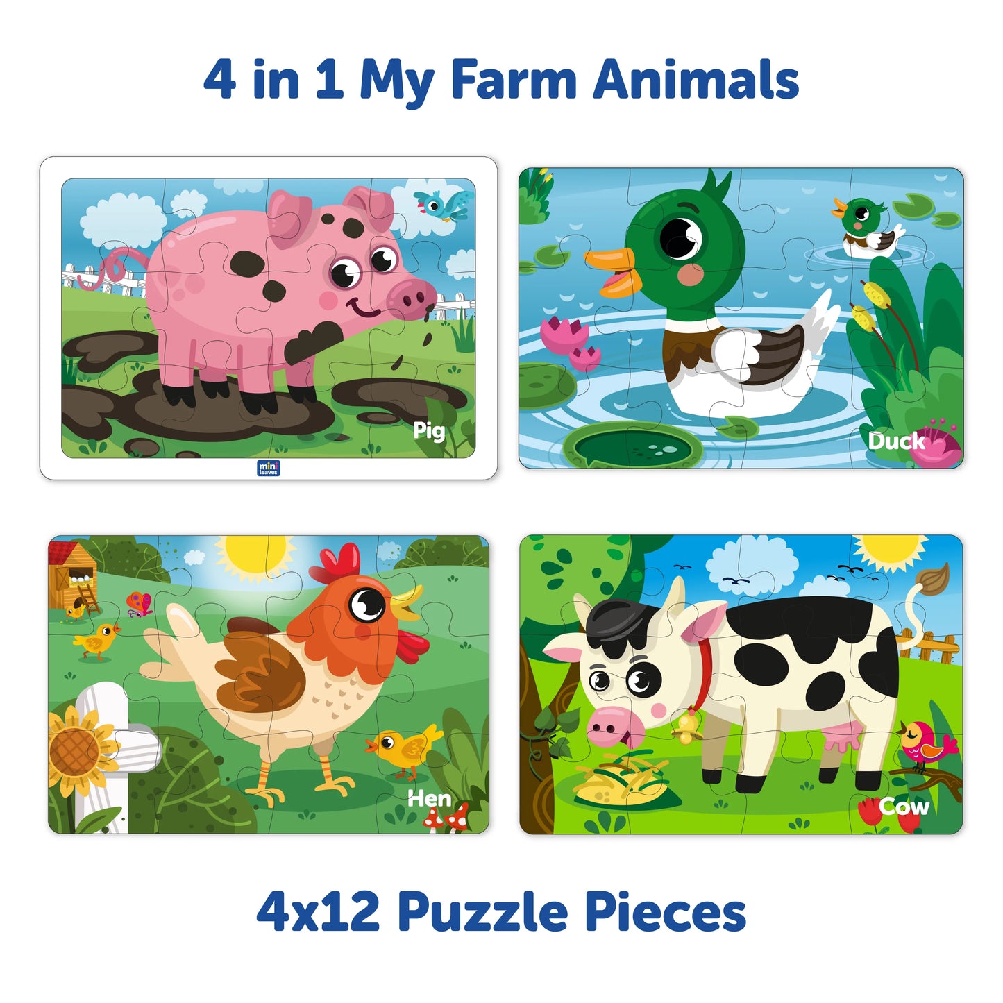 My Farm 4 In 1 Wooden Puzzle