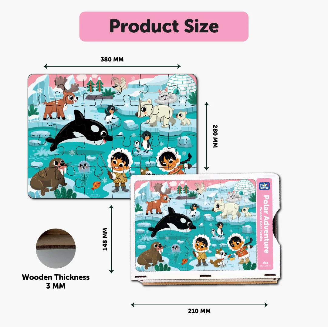Buy Polar Adventure Wooden Floor Puzzle Set2 - SkilloToys.com