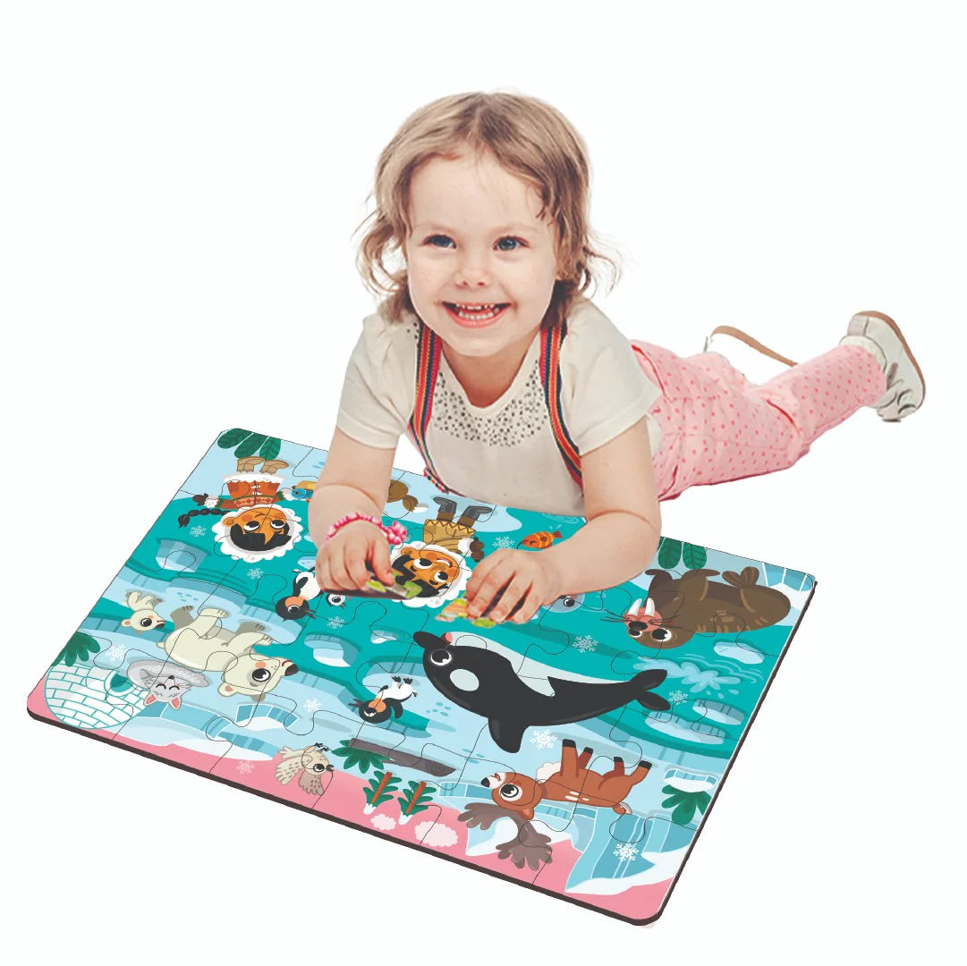 Buy Polar Adventure Wooden Floor Puzzle Set2 - SkilloToys.com