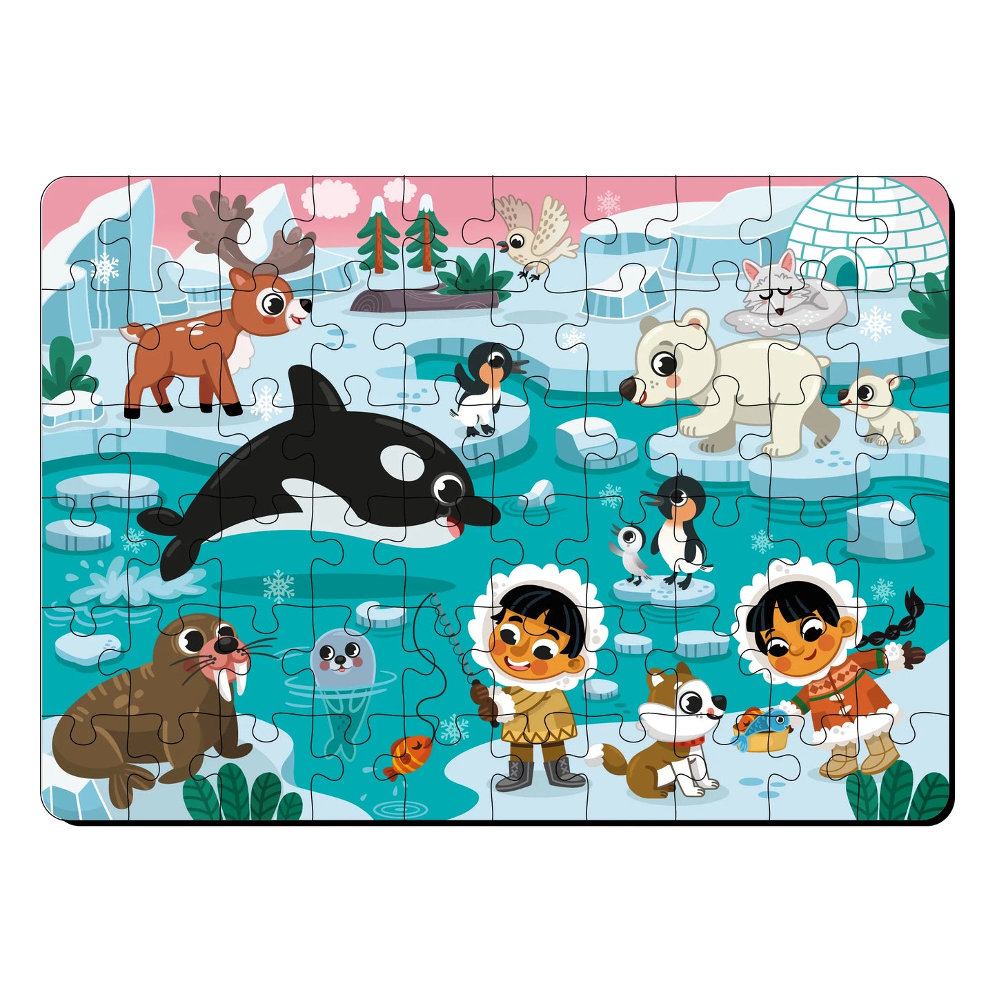 Buy Polar Adventure Wooden Floor Puzzle Set3 - SkilloToys.com